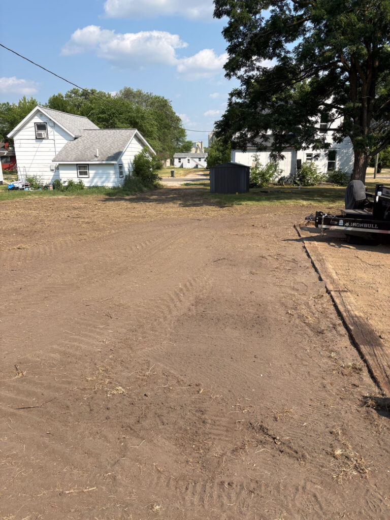 Yard excavation project.