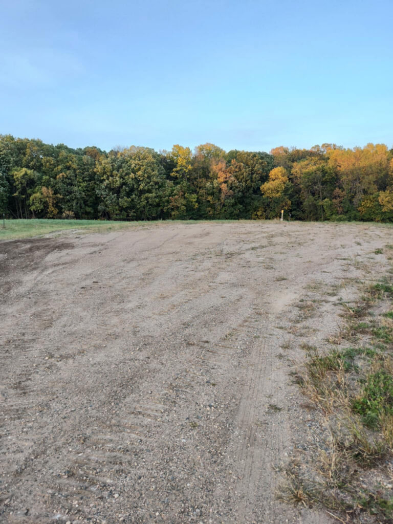 Open excavated lot.