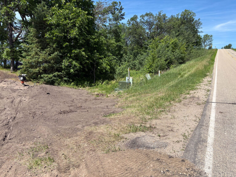 Excavation work along a highway.