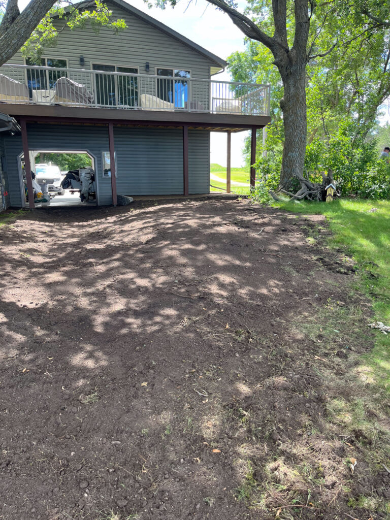 Cleared backyard.